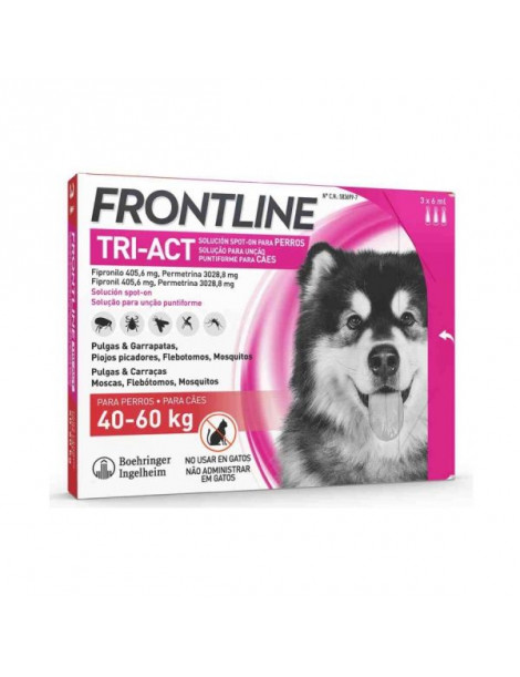 FRONTLINE TRI-ACT 40-60KGS CÃO 1 PIPETA