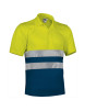 POLO ALTA VISIBILIDADE AMARELO / AZUL MARINHO 