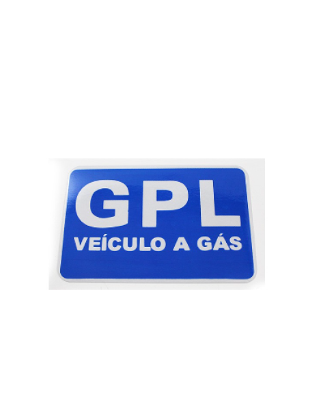 PLACAS VINIL 14X10 AUTOCOLANTE "GPL" 