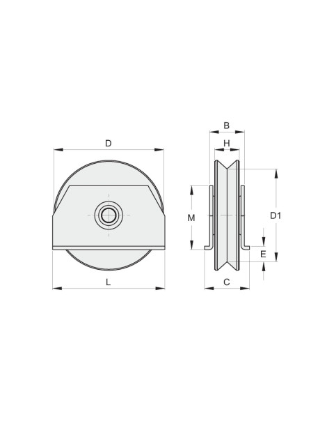 RODA SUPORTE LATERAL CURTO SOLD. 75X18 GOLA V REF.491.75  