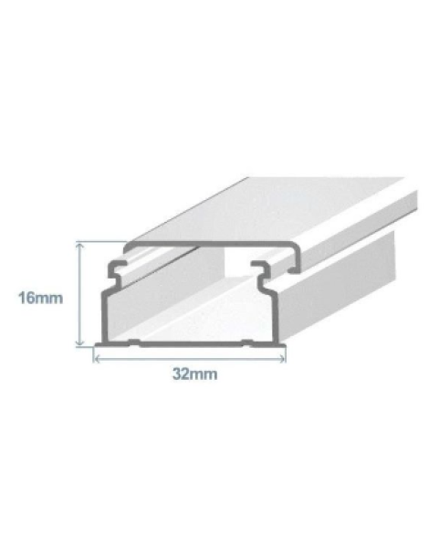 CALHAS 32MMX16MM EFAPEL ADESIVA BRANCA REF.10040 FBR