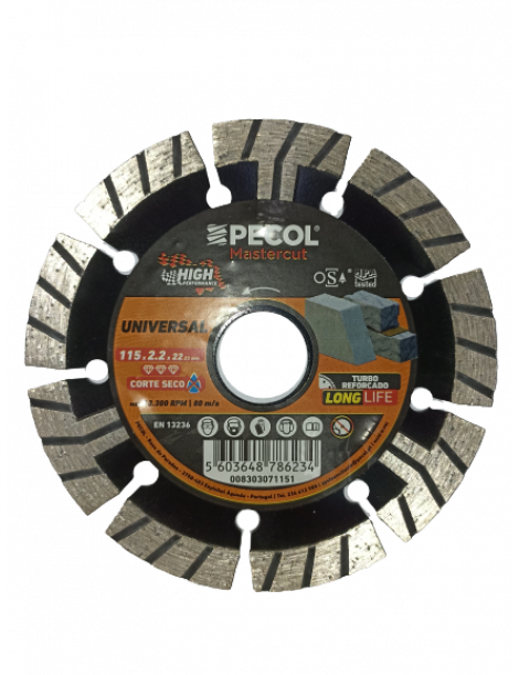 DISCO PRO TURBO MASTERCUT PECOL 115MM 