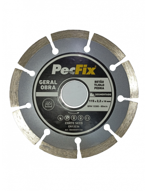 DISCO DIAMANTE GERAL OBRA PECFIX 115MM