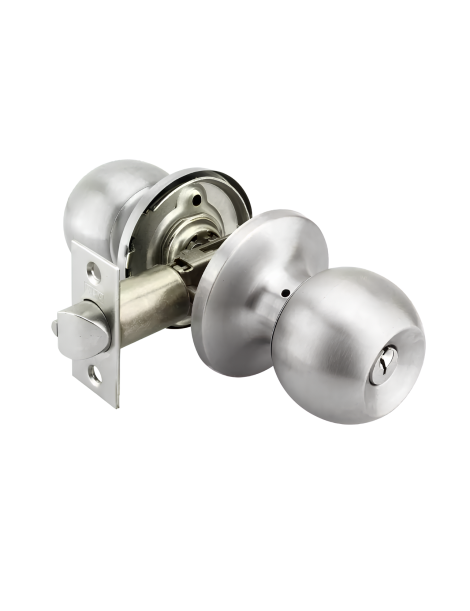 FECHADURA TUBULAR 281 CHAVE BOTÃO INOX