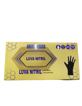 LUVAS NITRILIO PRETO CX.100UNID