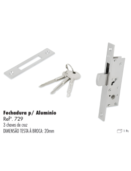 FECHADURA LÍNGUA CAIR 20MM REF.729