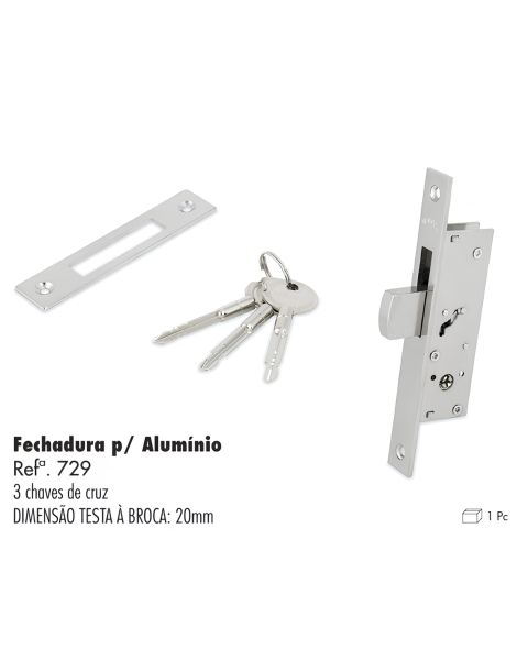 FECHADURA LÍNGUA CAIR 20MM REF.729