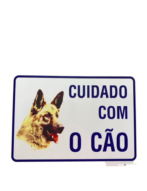 PLACAS "CUIDADO COM O CÃO" (CHAPA) 10X14CM