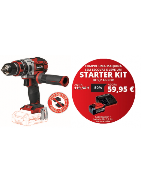 BERBEQUIM PERCUSSÃO EINHELL 18V (REF:4513860) + STARTER KIT 5.2AH (REF:4512114) EINHELL