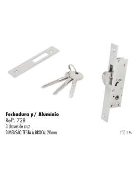 FECHADURA GANCHO 20MM REF.728