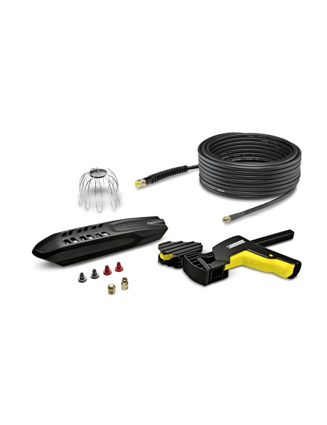 MANGUEIRA DESENTUPIR KIT LIMPEZA TUBOS E CALEIRAS 20MT P/LAVADORA PRESSÃO KARCHER 