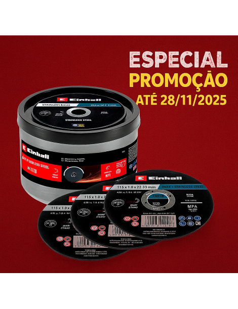 DISCO C/INOX 125X1.0MM EINHELL CX. 50UNID.