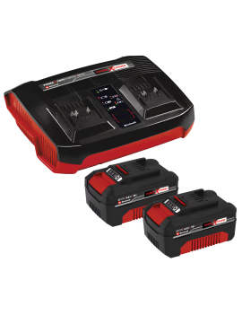 STARTER KIT BATERIA 18V 2X4.0AH C/CARREGADOR DUPLO KIT PCX EINHELL REF.4512112