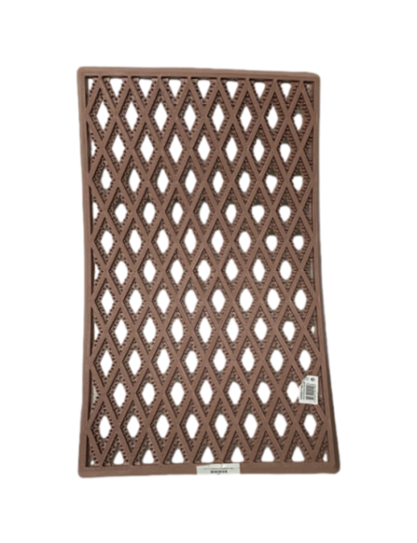 TAPETE BORRACHA DOORMAT XADREZ 61X38 CINZA/CASTANHO