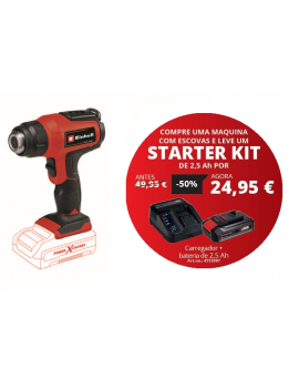 PISTOLA AR QUENTE TE-HA 18 LI- A BATERIA (REF:4520500) + STARTER KIT 2.5AH (REF:4512097) EINHELL