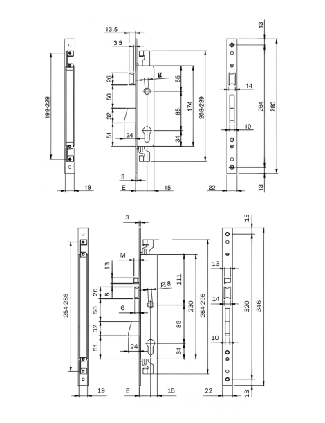 FECHADURA ELÉTRICA EMBUTIR ISEO