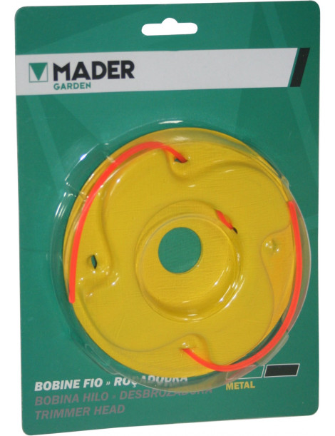 BOBINE FIO ROÇADORA METAL AMARELO MADER REF.48062