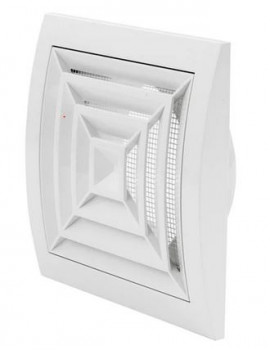 GRELHAS PLÁSTICO VENTILADOR 15X15 TECTO C/REDE ABS ODEM