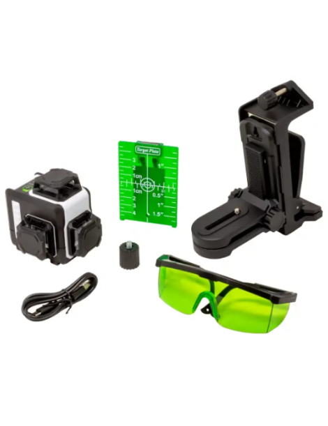 NIVEL LASER MINI 4D 4X360º VERDE C/COMANDO AUTONIV.  DIGITAL MEDID