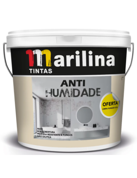 TINTA ANTI HUMIDADE BRANCO 4LT MARILINA