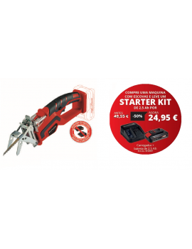 SERROTES A BATERIA GE-GS 18 LI SOLO (REF:3408220) + STARTER KIT 2.5AH (REF:4512097) EINHELL 