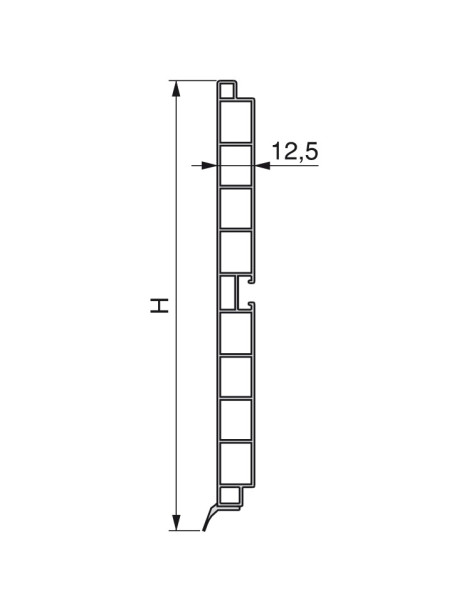 RODAPÉS PLASLINE 10CM ALUMÍNIO 4MT