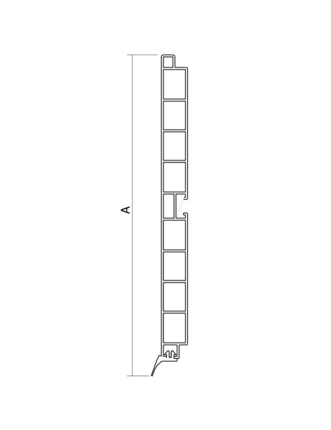 RODAPÉS PLAST 12CM ALUMÍNIO 4MT