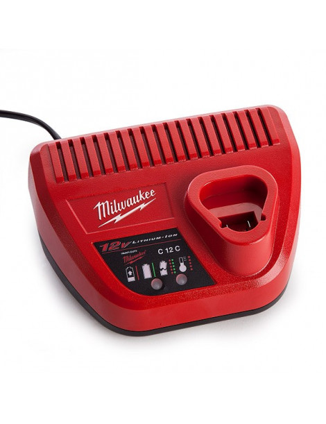 KIT BATERIA MILWAUKEE CARREGADOR + 2BAT 12V 2.0AH REF:M12NRG-202