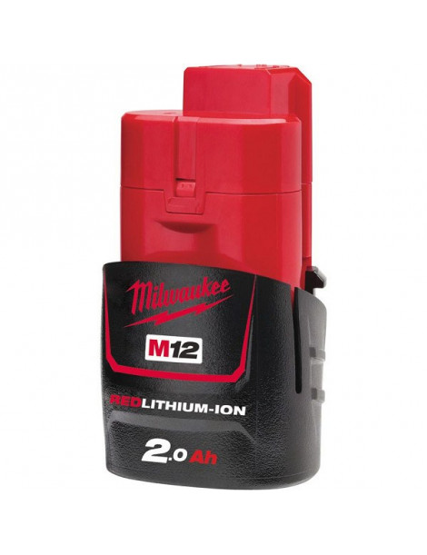 KIT BATERIA MILWAUKEE CARREGADOR + 2BAT 12V 2.0AH REF:M12NRG-202