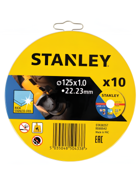 DISCO C/INOX 125MM CX.10UND. STANLEY REF.STA38257