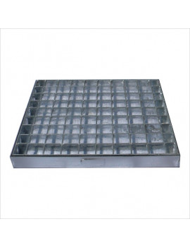 GRELHAS FURADA 60X60 GALVANIZADA C/ARO