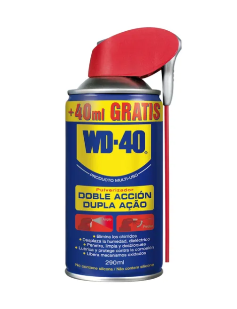 WD40 250ML + 40ML GRATIS BICO RIGIDO DUPLA AÇÃO