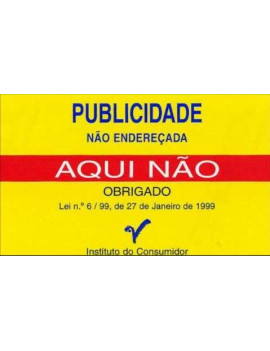 PUBLICIDADE AQUI NÃO AUTOCOLANTE  8X5CM