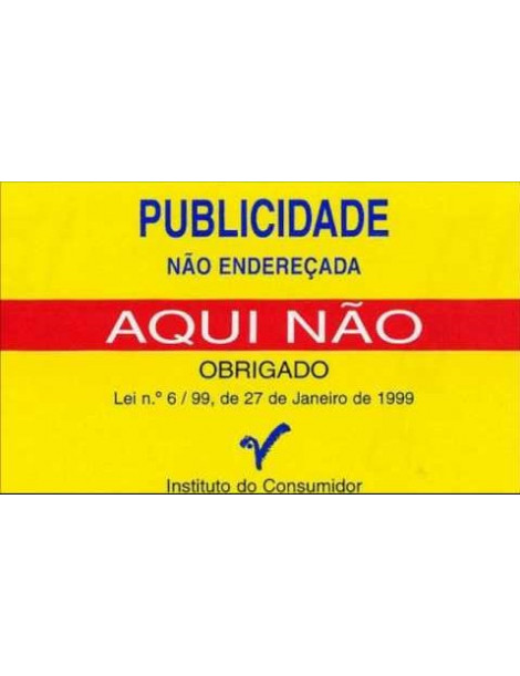 PUBLICIDADE AQUI NÃO AUTOCOLANTE  8X5CM