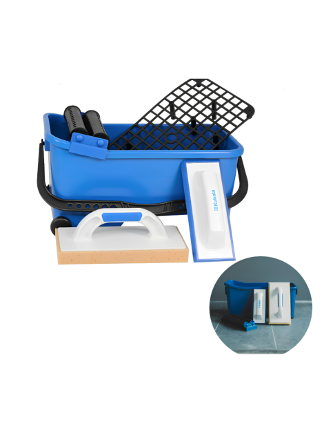 BALDE LIMPEZA PAVIMENTOS 20LT + KIT CERÂMICA KUBALA REF.FK9901