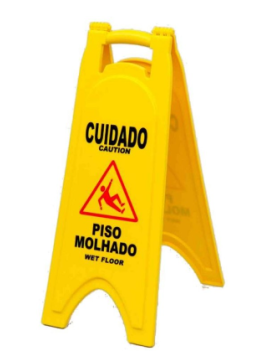 PLACAS SINAL PISO MOLHADO 62CM MADER REF.65000