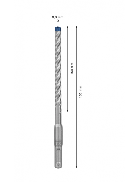 BROCA SDS PLUS 8X165M 7X(ARMADO) BOSCH