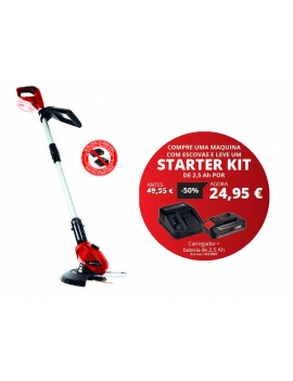 APARADOR RELVA GE-CT 18 LI-SOLO (REF:3411172) + STARTER KIT 2.5AH (REF:4512097) EINHELL