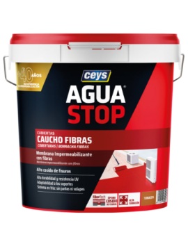 AGUASTOP BORRACHA ACRILICA 20LT FIBRAS CEYS