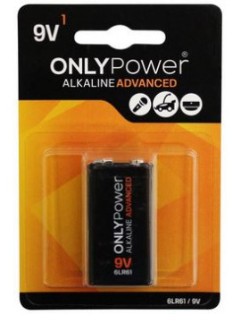 PILHAS 9V ONLYPOWER ALCALINA