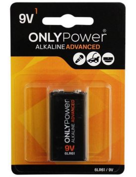 PILHAS 9V ONLYPOWER ALCALINA