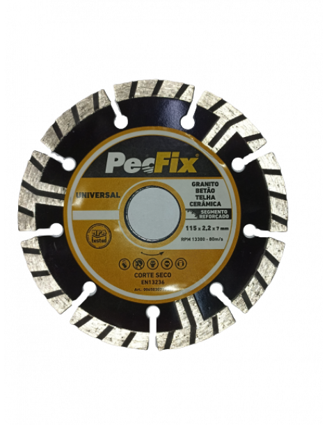 DISCO DIAMANTE 115MM PECFIX ECO SEGM.REFORÇADO