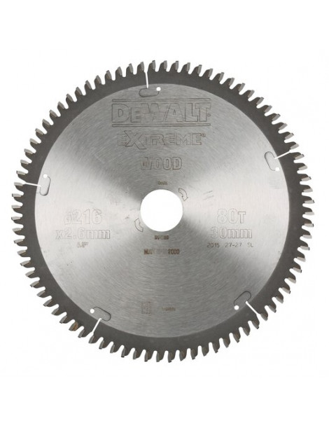 DISCO DIAMANTE DEWALT C/ALUMINIO 216X2.6MM 80 DENTES