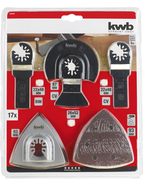 KIT ACESSÓRIOS RECTIFICADORA KWB 17PCS REF.49708900