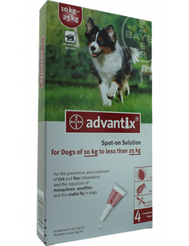 ADVANTIX CÃES COM MAIS DE 10KGS ATÉ 25KGS 1 PIPETA
