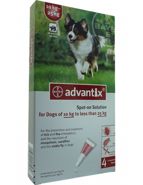 ADVANTIX CÃES COM MAIS DE 10KGS ATÉ 25KGS 1 PIPETA