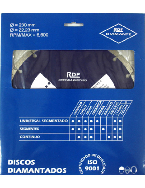 DISCO DIAMANTE 230MM RDF SEGEMENTADO UNIVERSAL