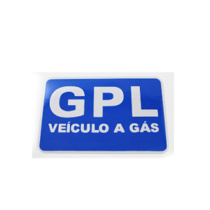 PLACAS GPL VEICULO A GÁS COM IMAN ALUMINIO 15X9.5CM