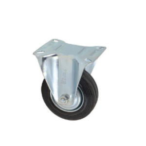 RODÍZIO GIRATÓRIO 50MM BORRACHA C/CHAPA FIXAÇÃO