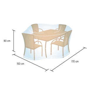 COBERTURAS MESA/CADEIRA RETANGULAR 150X170X90CM REF.32448